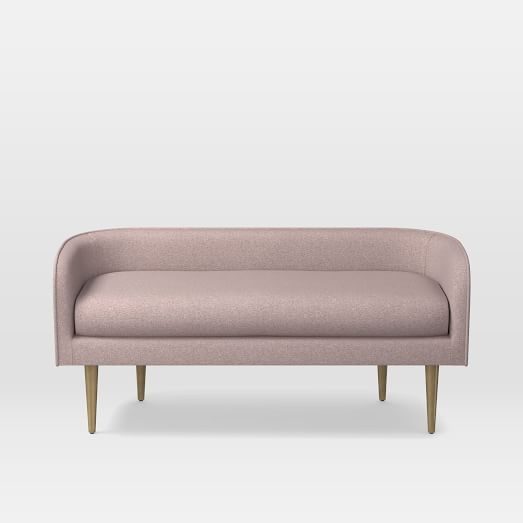 Celine Bench, Worn Velvet, light pink - Image 0