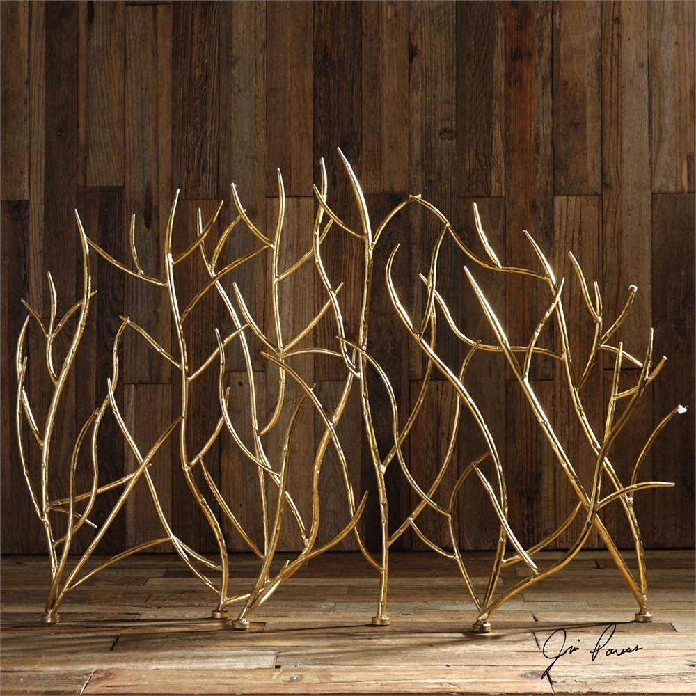 Gold Branches, Decorative Fireplace - Image 1