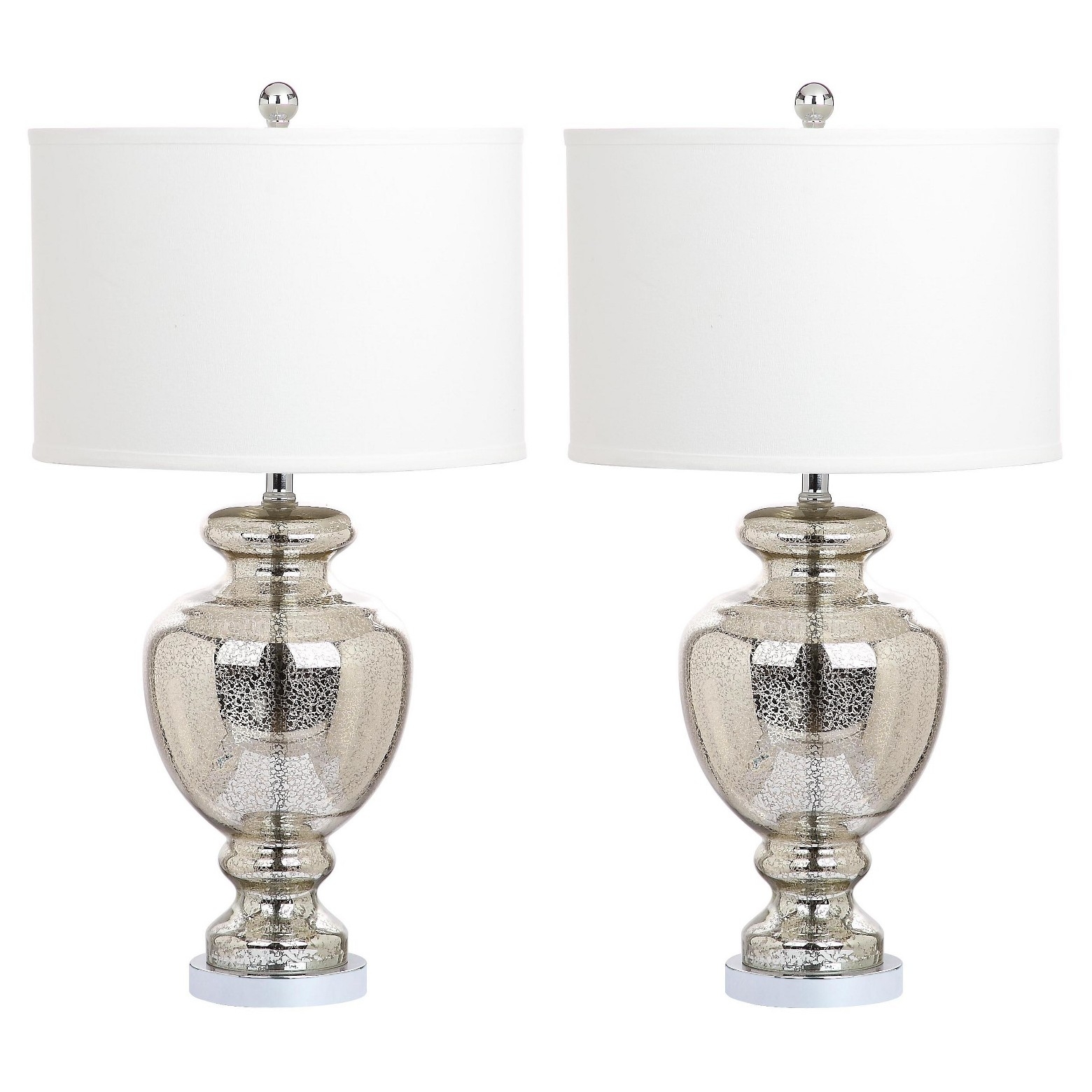 CLEAR GLASS TABLE LAMP - Set of 2 - Image 0