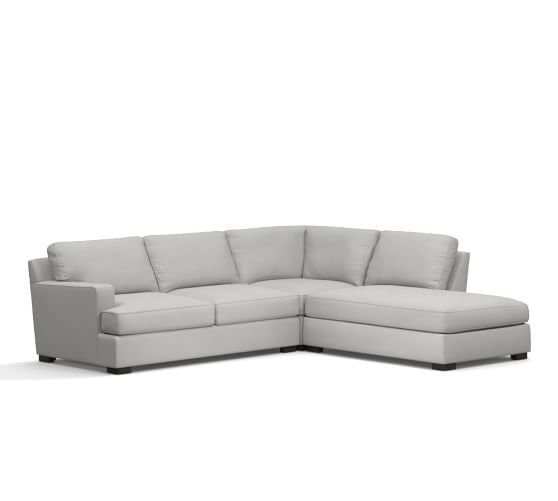 TOWNSEND UPHOLSTERED SQUARE ARM 3-PIECE BUMPER SECTIONAL - Image 0