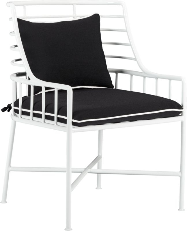 Breton White Metal Dining Chair - Image 2