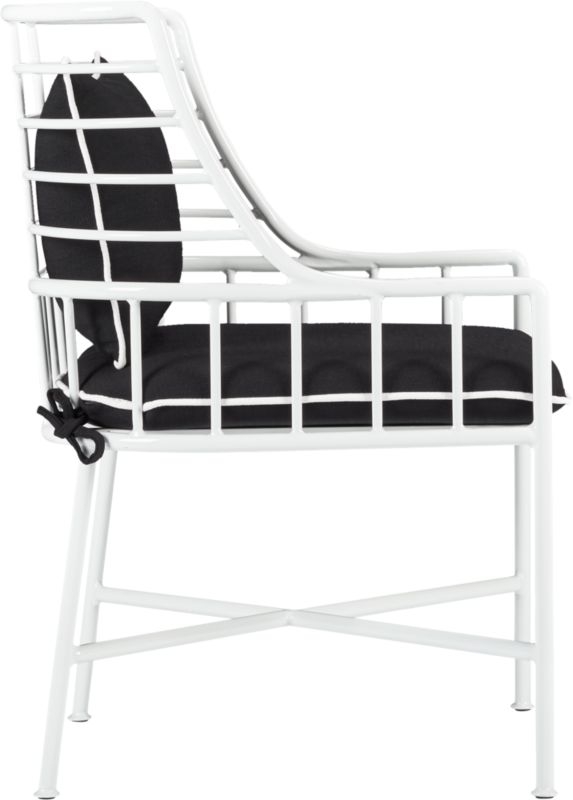 Breton White Metal Dining Chair - Image 3