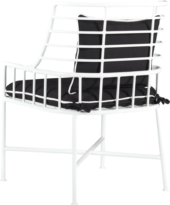 Breton White Metal Dining Chair - Image 4