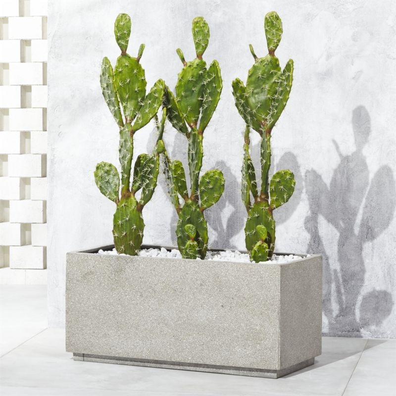 Playa Square Grey Stone Indoor/Outdoor Planter Large - Image 4