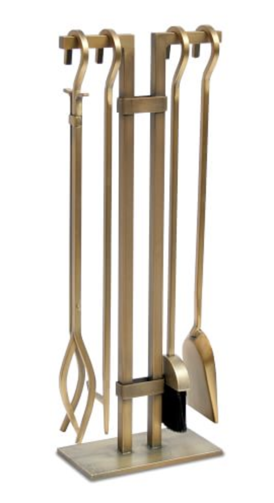 SINCLAIR FIREPLACE TOOLS, SET OF 4 - BRASS - Image 0