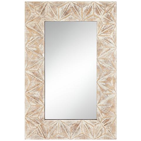 Danz Triangle Cut Natural 26 1/2" x 39 1/2" Wall Mirror - Image 0