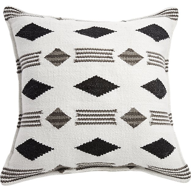 20" loreto black and white outdoor pillow - Image 0