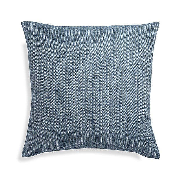 Liano 23" Azure Pillow with Feather-Down Insert - Image 0