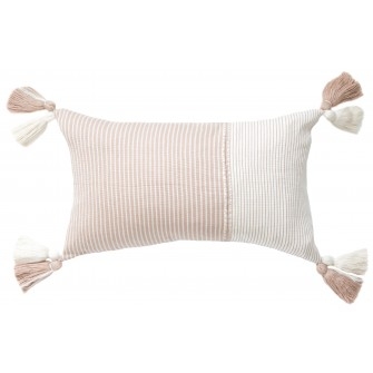 Renata Striped Pillow: Nude - Image 0