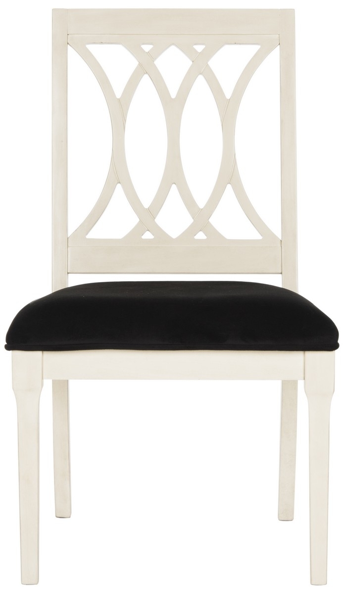 Selena 19''H Velvet Side Chair (Set of 2) - Navy/Antique White - Arlo Home - Image 1