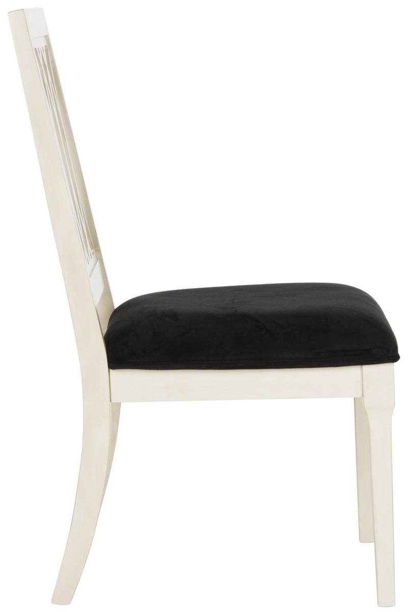 Selena 19''H Velvet Side Chair (Set of 2) - Navy/Antique White - Arlo Home - Image 4
