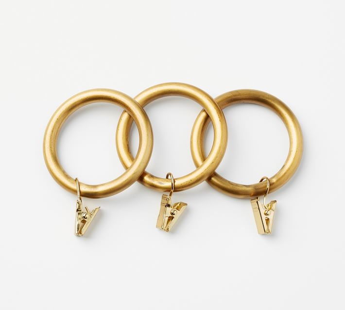 PB Standard Clip Rings, Set of 7, Large, Brass Finish - Image 1