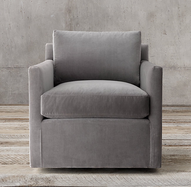 OLIVER TRACK ARM SWIVEL CHAIR - Image 1