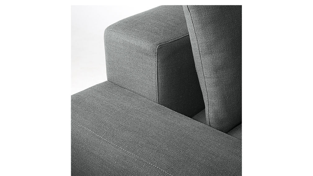 arlo 3-piece iron grey wide arm sectional sofa - Image 4