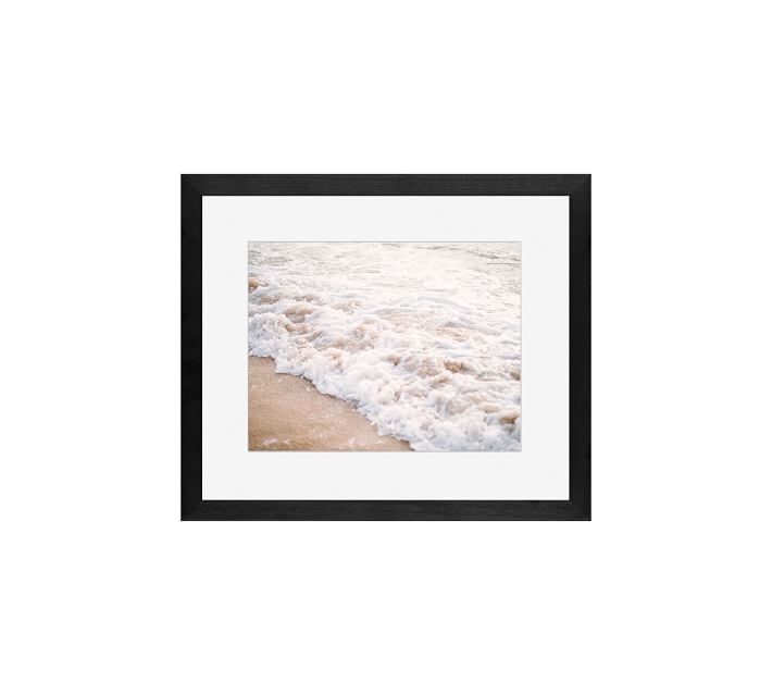 WAVES BY JUSTINE MILTON - black wood gallery frame with mat 16 x 20 - Image 0
