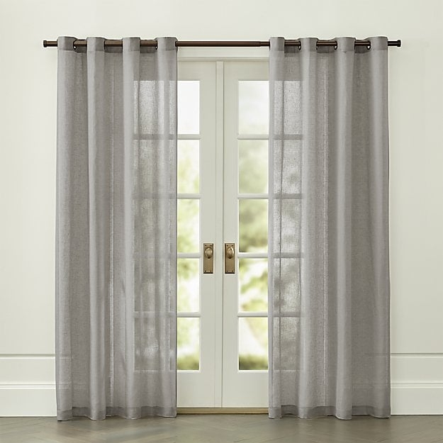 Light Grey Linen Sheer with Grommets - Image 0
