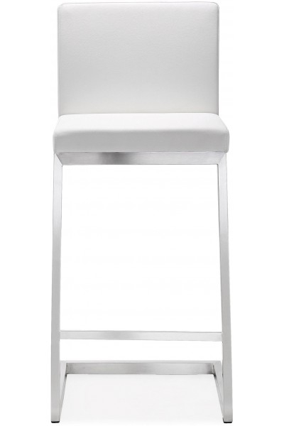 Myla White Lexi Steel Counter Stool - Set of 2 - Image 1