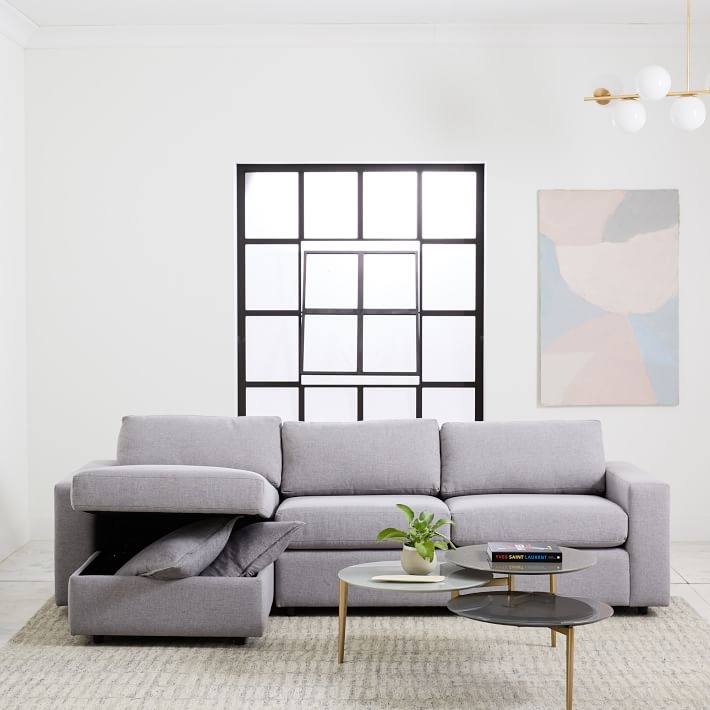 Urban Sleeper Sectional W/ Storage, Right Chaise 2-Piece Sectional - Image 3