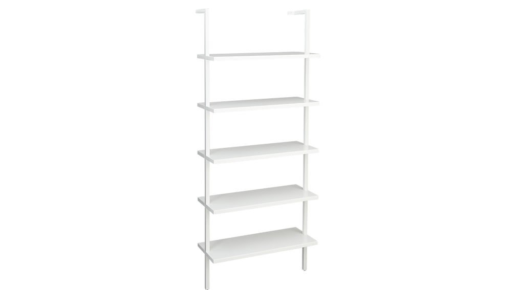 "stairway white 96"" wall mounted bookcase" - Image 2