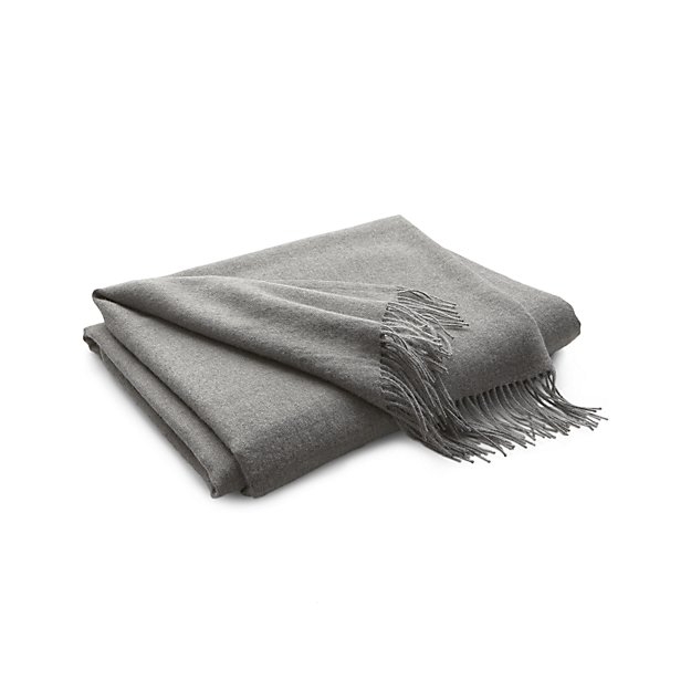 Lima Alpaca Gray Throw Blanket - Image 0