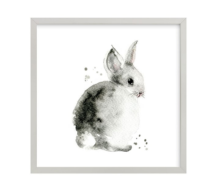 Bunny 2 Wall Art By Minted® - 11" x 11" - Gray - Image 0
