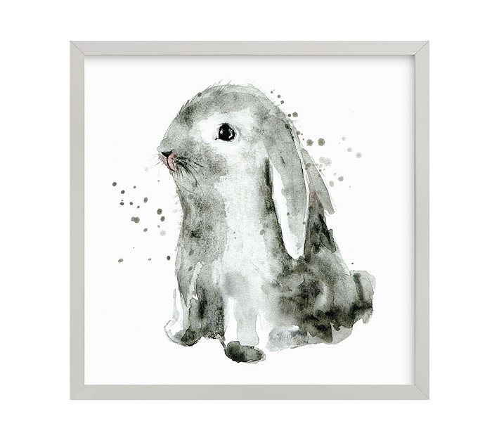 Bunny 1 Wall Art By Minted® - 11" x 11" - Gray - Image 0