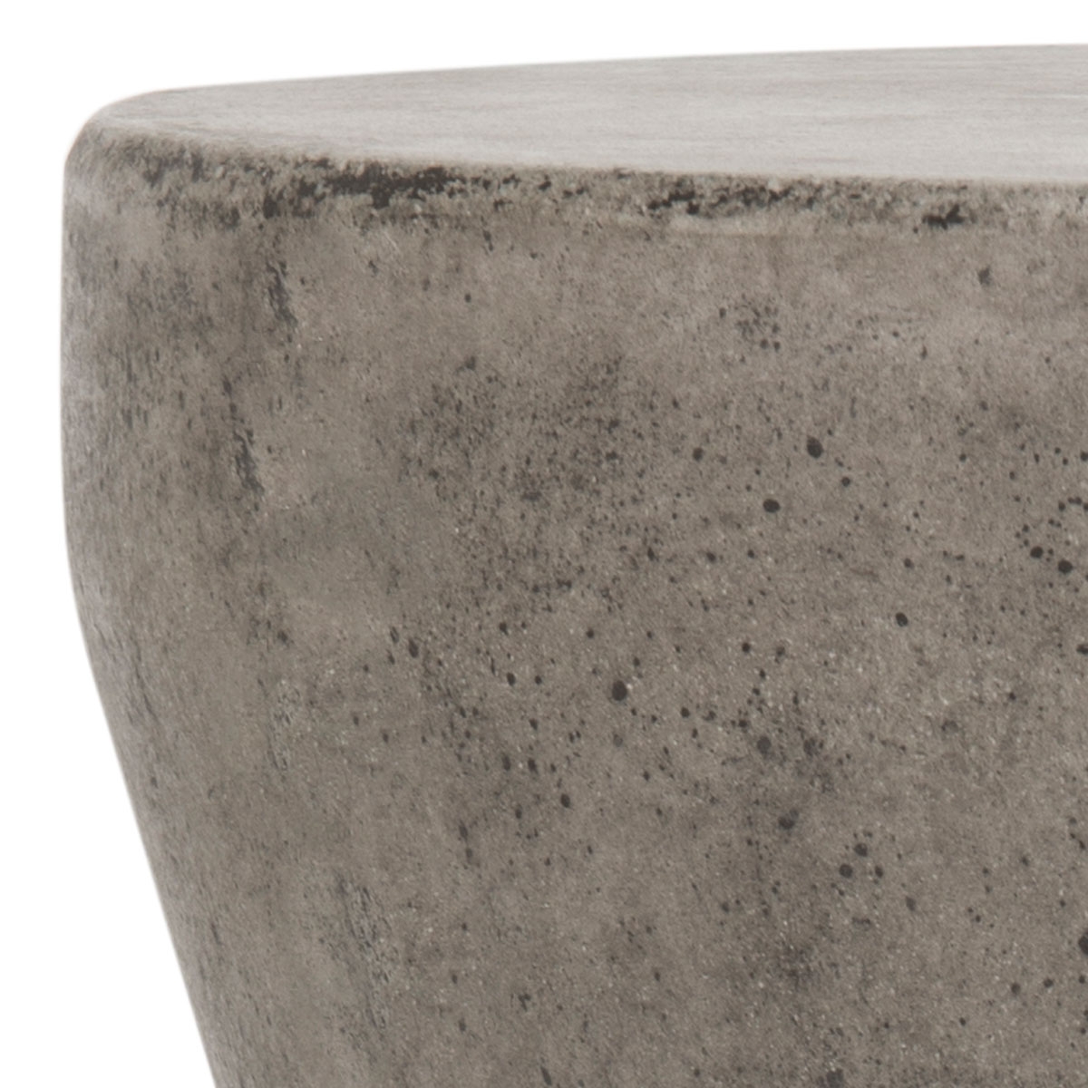 Torre Indoor/Outdoor Modern Concrete 17.3-Inch H Accent Table - Dark Grey - Arlo Home - Image 1
