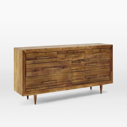 Alexa Reclaimed Wood 7-Drawer Dresser - Honey - Image 0