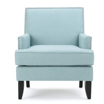 Chilton Arm Chair; Light Blue - Image 0