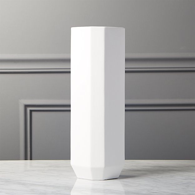intermix white tall vase - Image 0