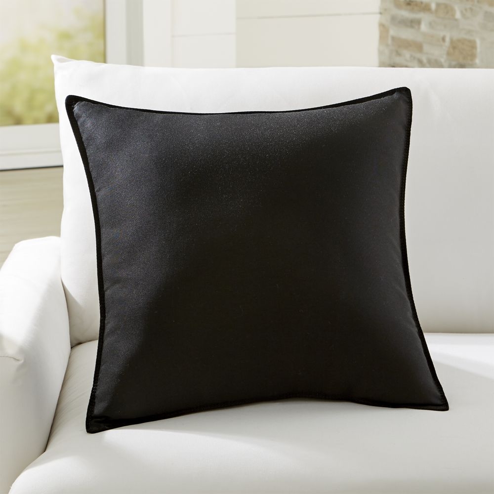 Sunbrella ® Black 20"x20" Outdoor Pillow - Image 0