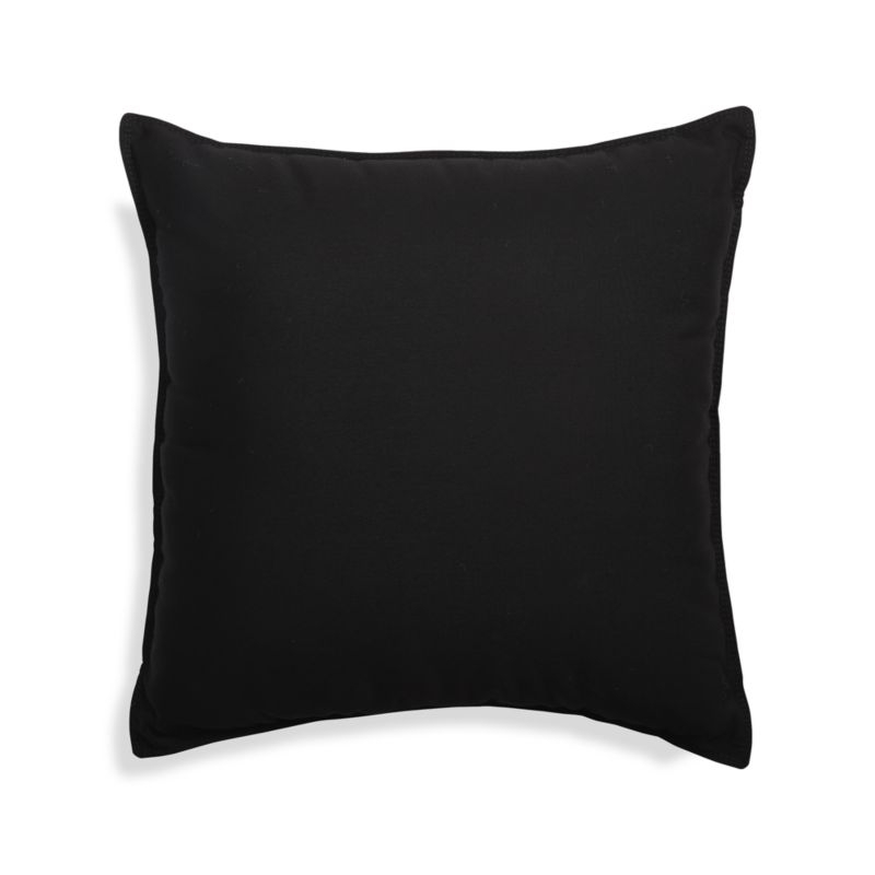 Sunbrella ® Black 20"x20" Outdoor Pillow - Image 1