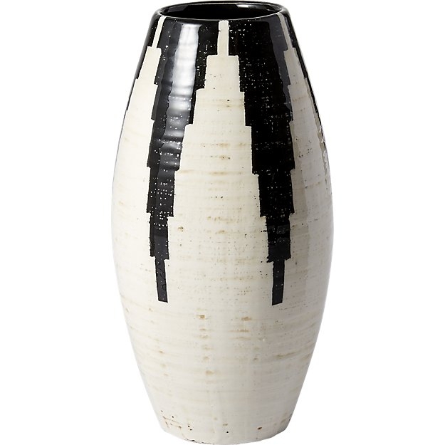 siena black and white vase - Image 0