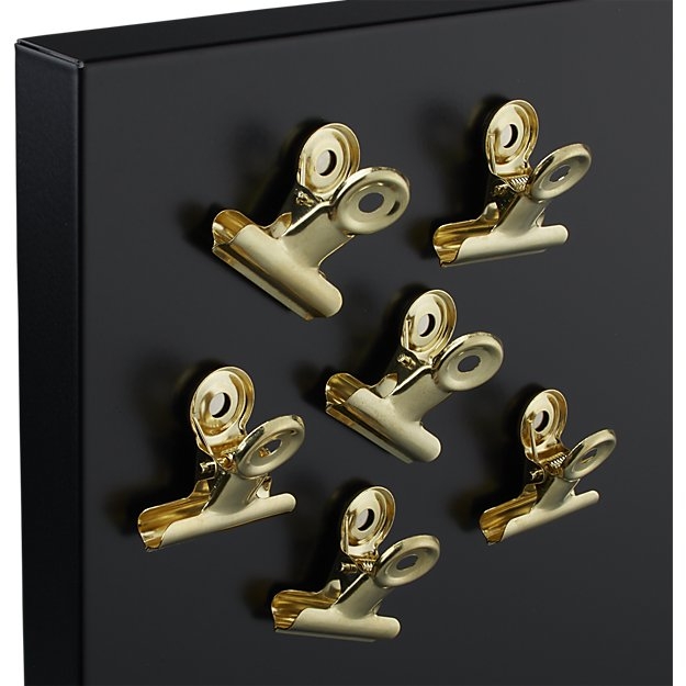 set of 6 magnetic gold clips - Image 0