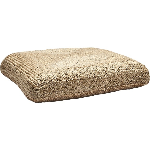 Braided Jute Floor Cushion - Image 0