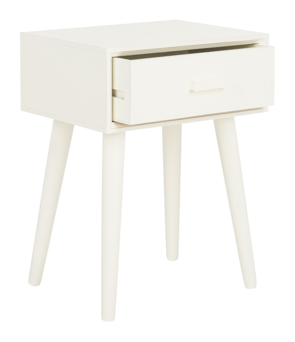 Lyle One Drawer Side Table - Antique/White - Safavieh - Image 3