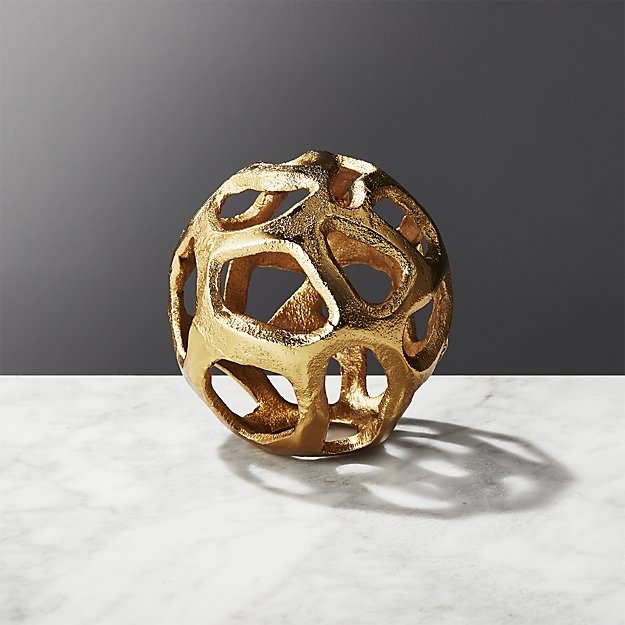 meteor small brass sphere - Image 0