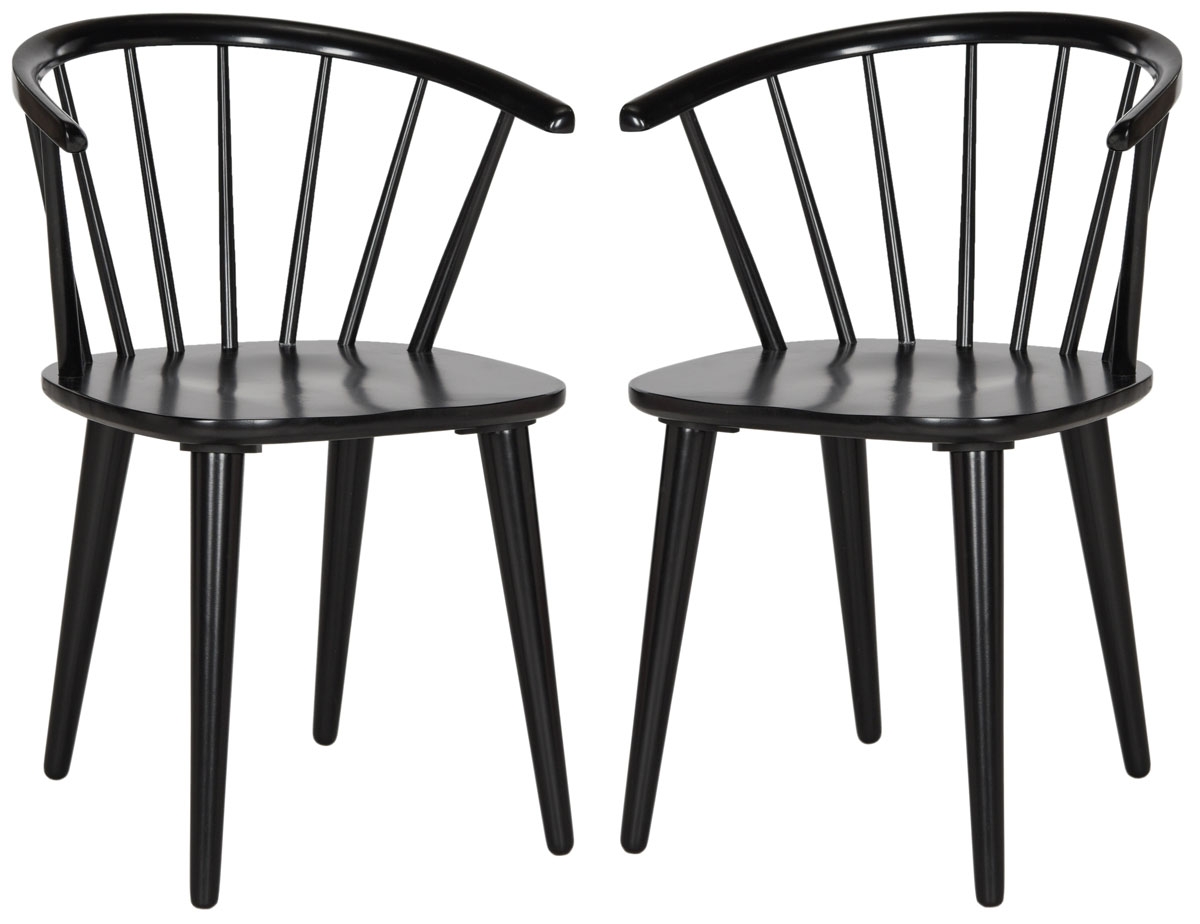 Blanchard 18''H Curved Spindle Side Chair (Set of 2) - Black - Arlo Home - Image 0