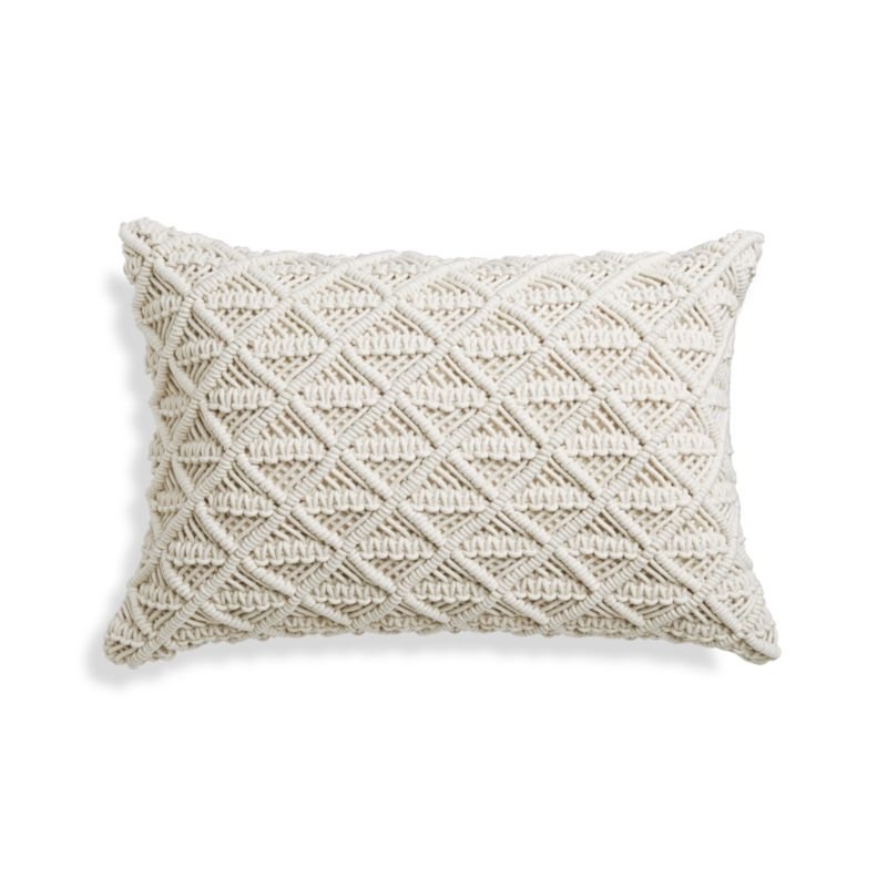 Cayette 22x15 Knit Pillow with Feather-Down Insert - Image 2