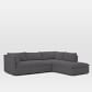 Shelter 2-Piece Terminal Chaise Sectional - Right Chaise - Marled Microfiber - Gray - Image 0