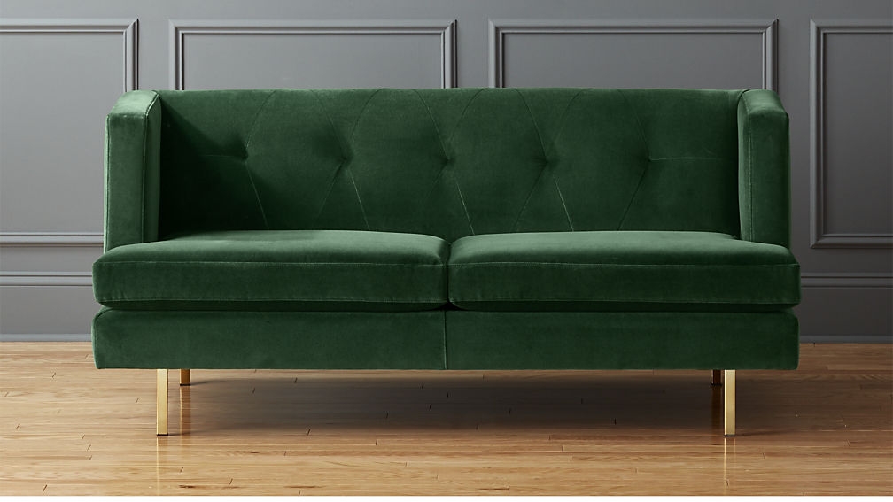 Avec Apartment Sofa with Brass Legs - Image 0