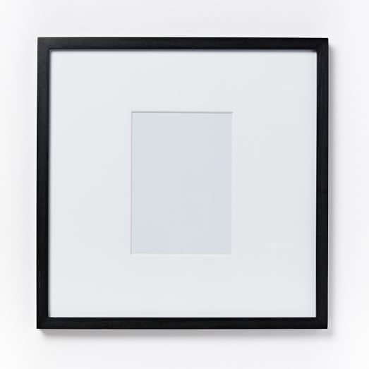 Gallery Frame, Black Lacquer, 4"x6" (17"x17" Frame) - Image 0