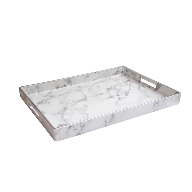 Mcmichael Marble Accent Tray with Handle - Image 0