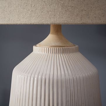 Roar + Rabbit™ Ripple Ceramic Table Lamp - Large (White) - Image 1