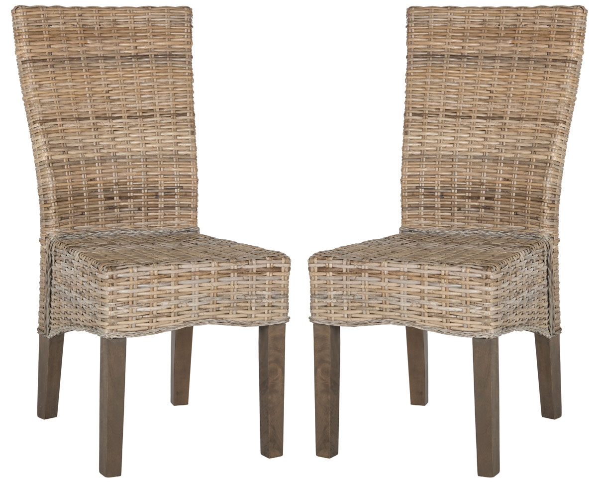 Ozias 19''H Wicker Dining Chair - Grey - Arlo Home - Image 2