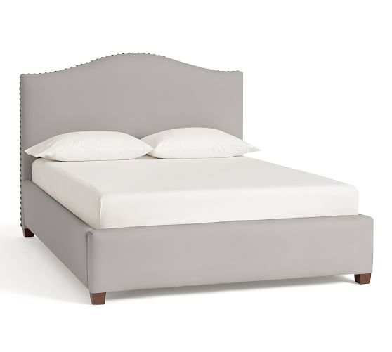 RALEIGH UPHOLSTERED CAMELBACK QUEEN BED - Image 0