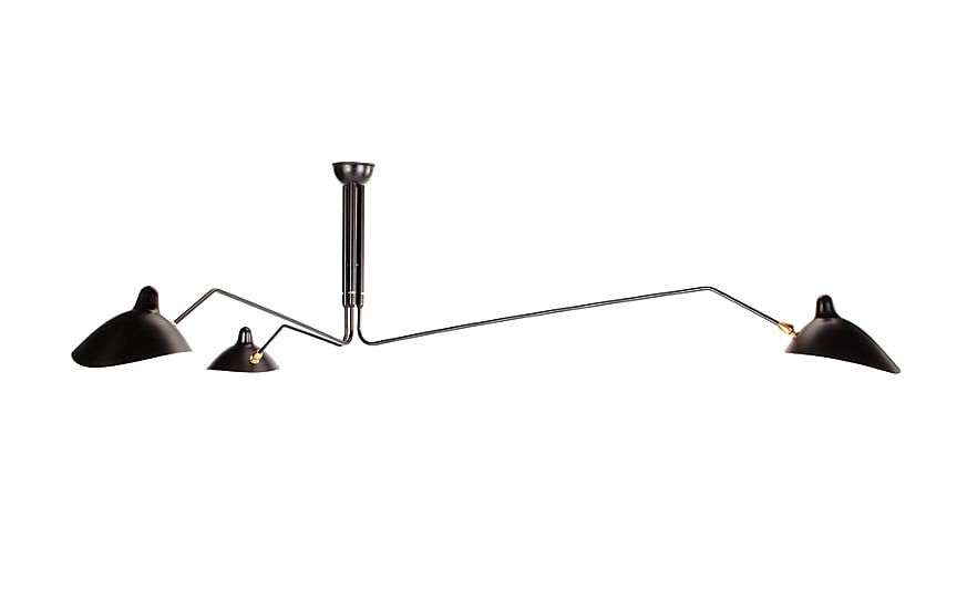 Serge Mouille Three-Arm Ceiling Lamp - Image 0