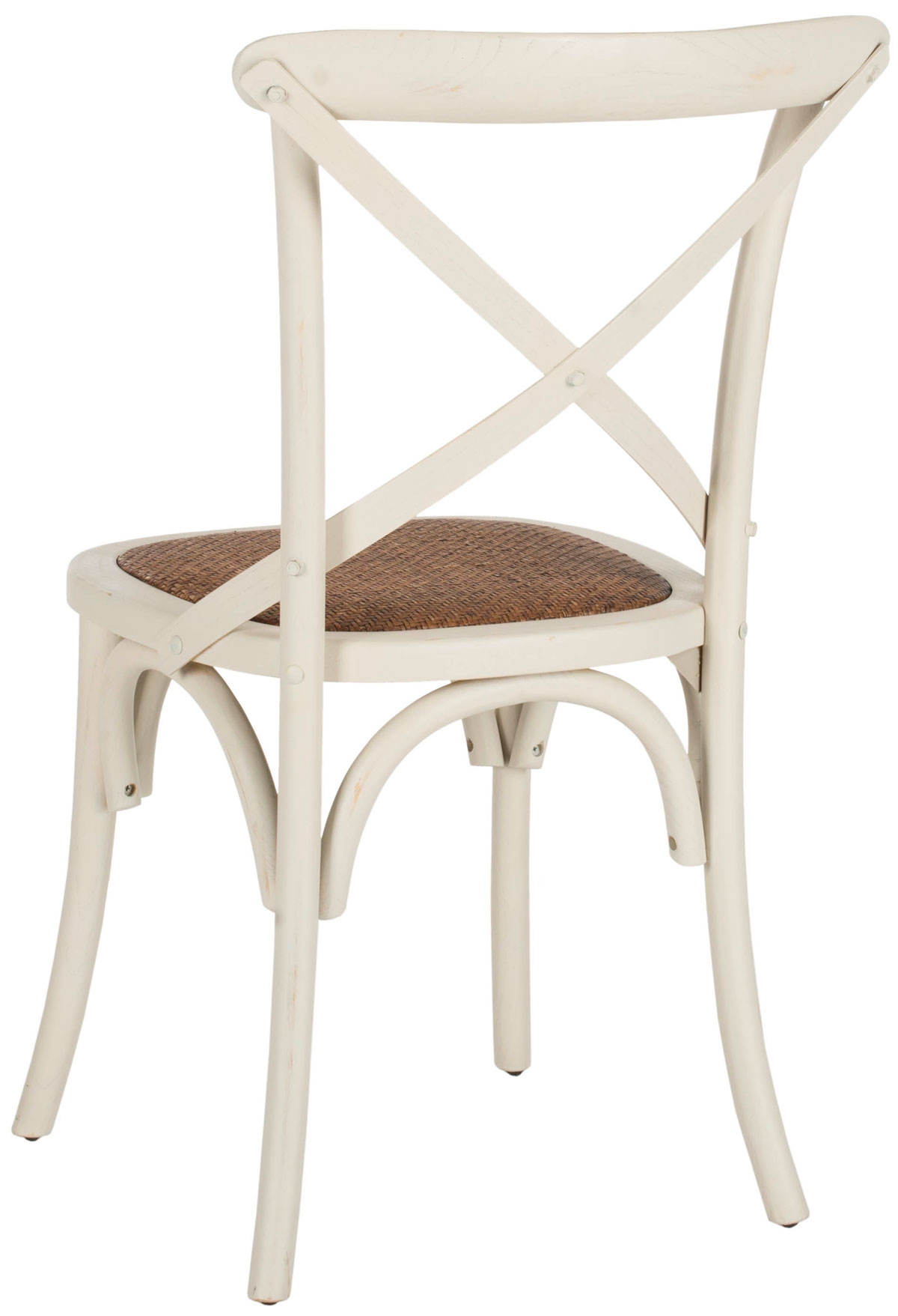 Franklin 18''H X Back Farmhouse Chair (Set Of 2) - Distressed Ivory/Medium Brown - Arlo Home - Image 2