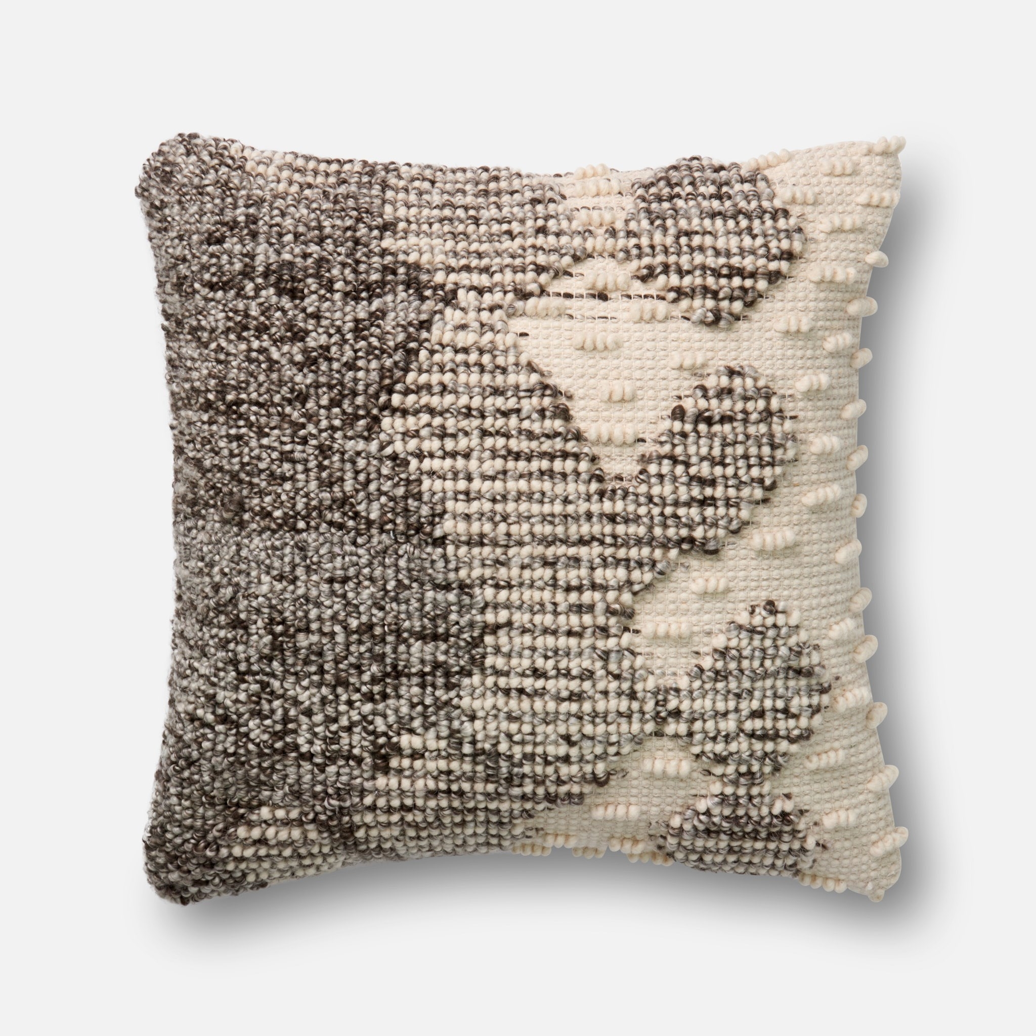 ED Ellen DeGeneres Crafted by Loloi Pillows P4002 Grey / Ivory 22" x 22" Cover w/Down - Image 0