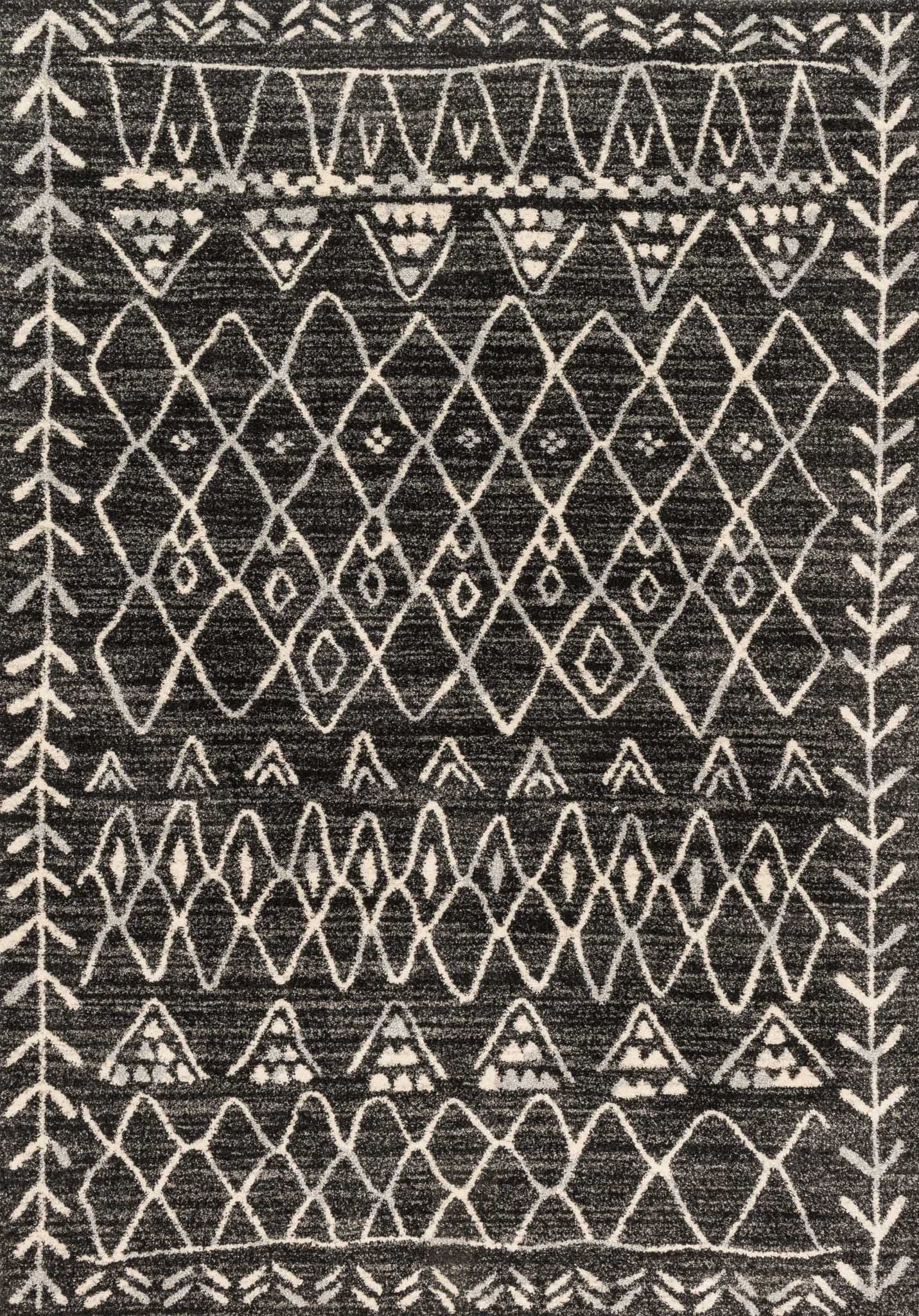 Loloi Emory Black / Ivory 2'-5" x 7'-7" - Image 0